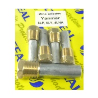 Zinc Pencil Anode Kit for 6LY 6LP 4LHA Yanmar Engines, Replaces 119773-92600